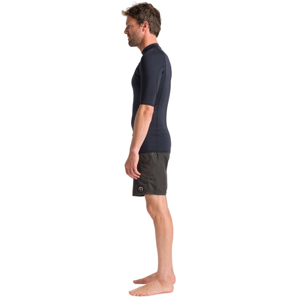 2026 C-Skins Mens NuWave UV Basics Short Sleeve Rash Vest C-NLYSSMC - Black